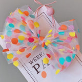 Polka Dot Tulle Hair Tie, Candy Colour Ponytail Holder