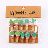Green Plants Wooden Clip