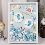 Baby Handprint Footprint Kit with Frame and Clay - Ocean World